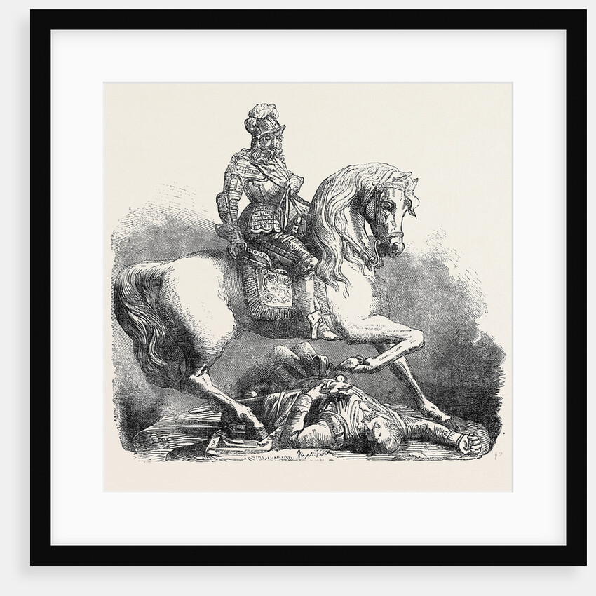 The International Exhibition: Charles I. And His Standard-Bearer in Aluminium Exhibited by Bell and Co. 1862 by Anonymous