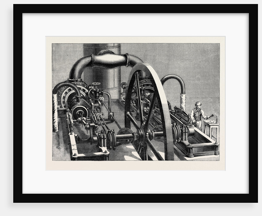 The International Exhibition: Blowing-Engine in the Belgian Department of the Western Annexe 1862 by Anonymous
