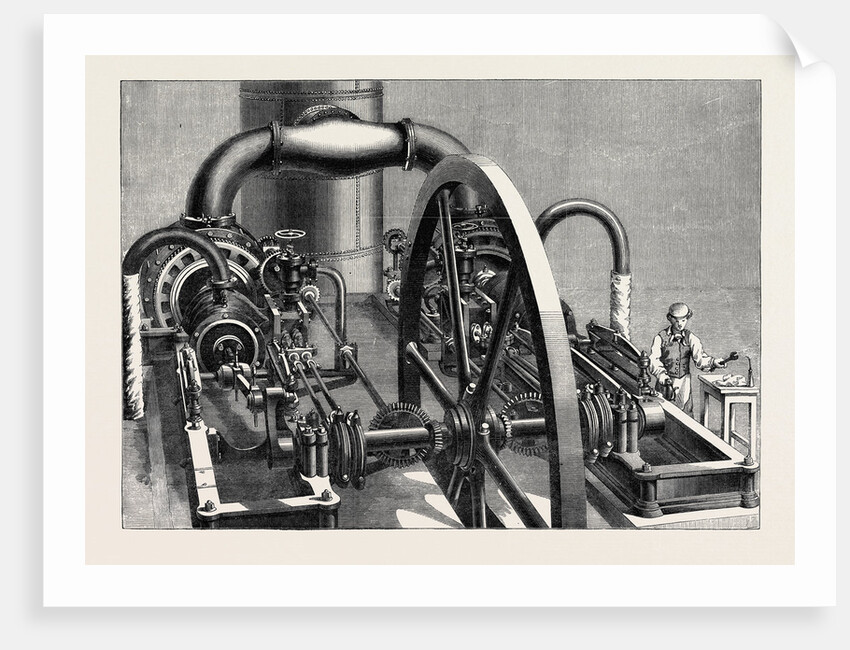 The International Exhibition: Blowing-Engine in the Belgian Department of the Western Annexe 1862 by Anonymous