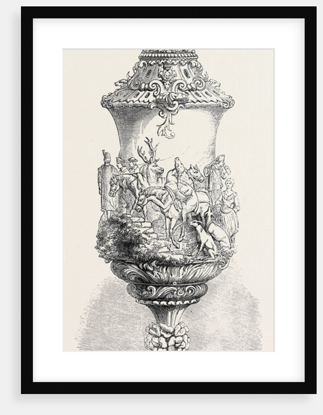 The International Exhibition: Carved Ivory Cup, in the Zollverein Department 1862 by Anonymous