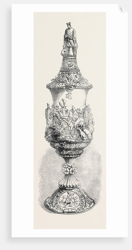 The International Exhibition: Carved Ivory Cup, in the Zollverein Department 1862 by Anonymous
