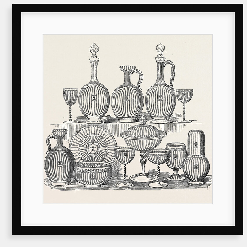 The International Exhibition: Services in Glass, for His Royal Highness the Prince of Wales 1862 by Anonymous