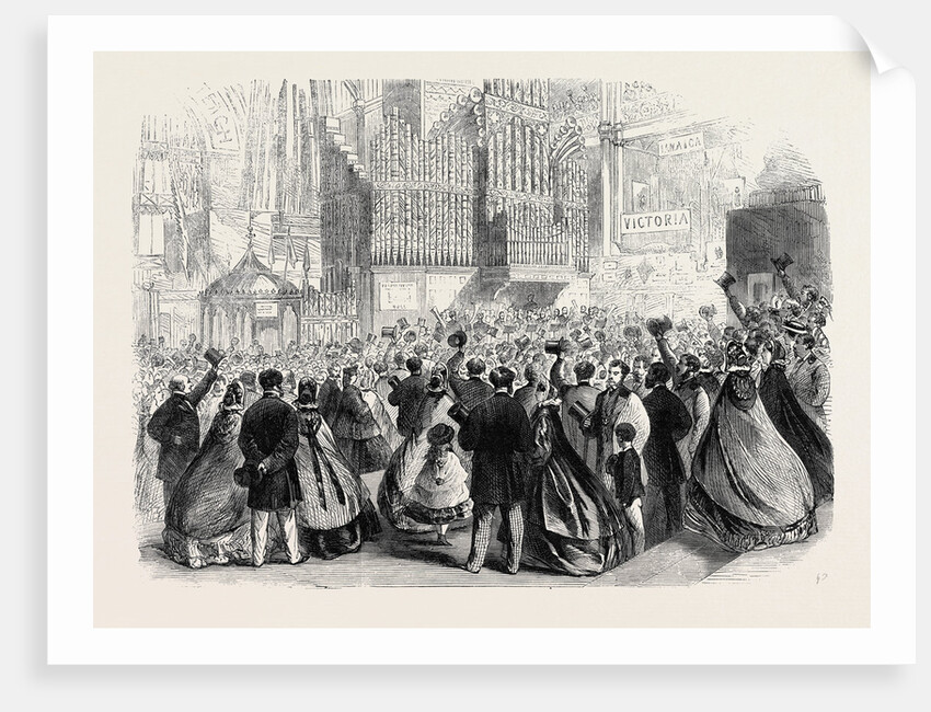 The International Exhibition: A Scene Near the Eastern Dome on the Closing Day 1862 by Anonymous