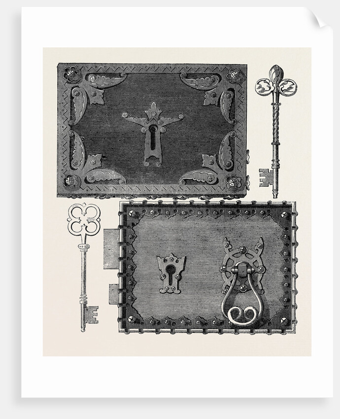 The International Exhibition: Hobbs and Ashley's Gothic Loom and Keys 1862 by Anonymous
