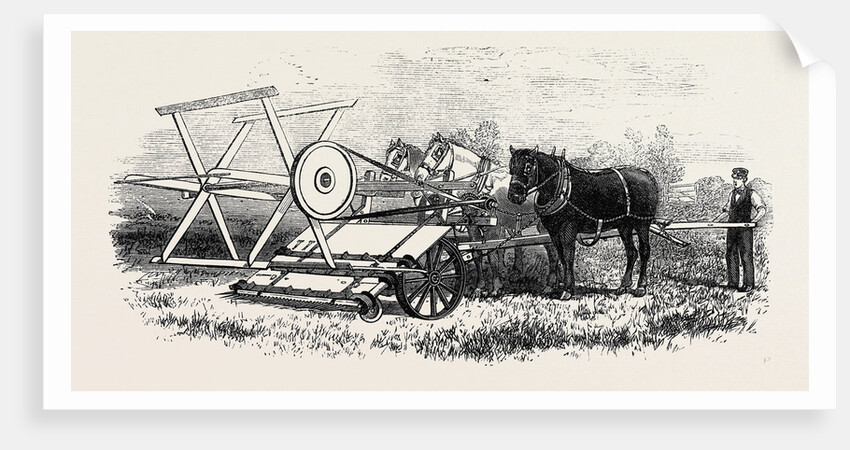 The International Exhibition: Croskill's Bell's Reaping Machine 1862 by Anonymous