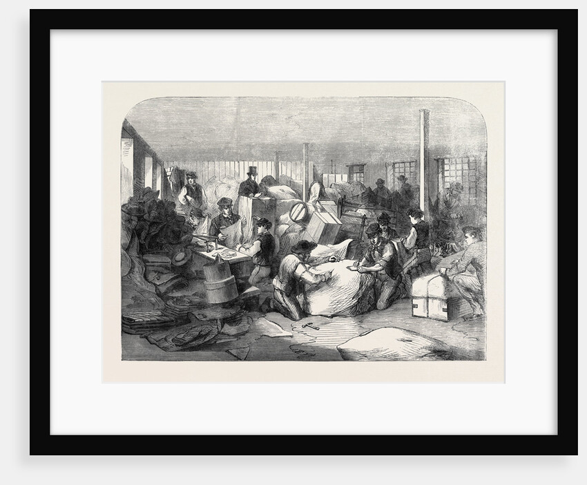The Cotton Famine: Making Up Parcels of Clothing at the Industrial Institution Manchester 1862 by Anonymous