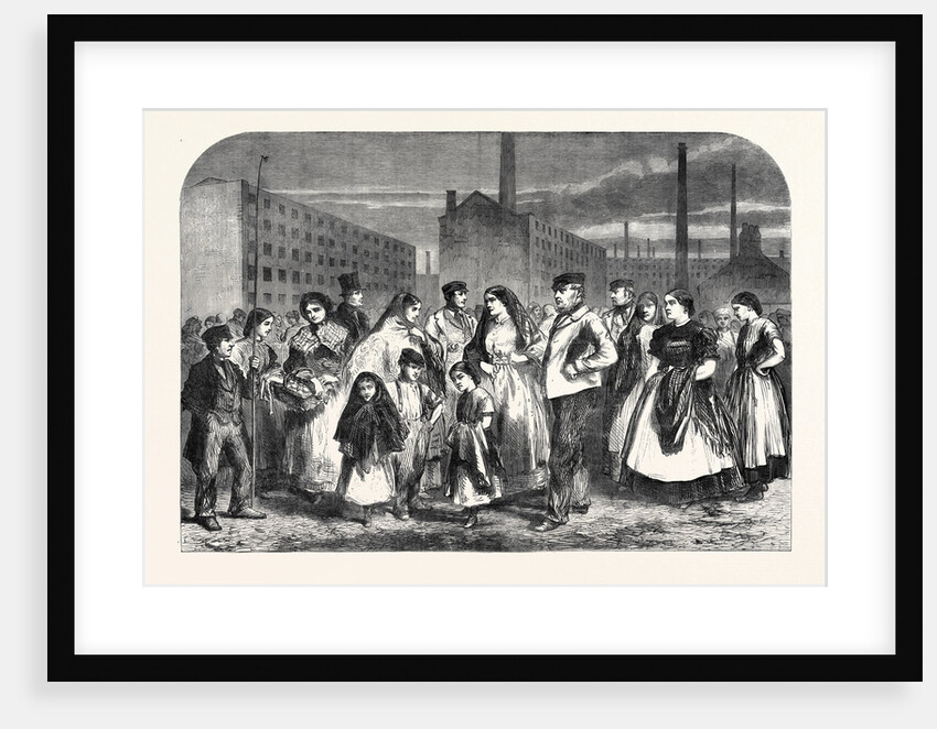 The Cotton Famine: Group of Mill Operatives at Manchester 1862 by Anonymous
