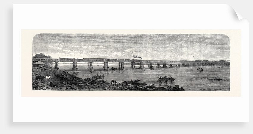 Viaduct Over the Taptee Near Surat for the Bombay Baroda and Central India Railway 1862 by Anonymous