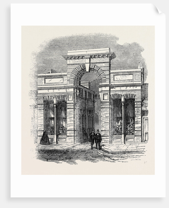 Entrance to the Agricultural Hall from the High Street Islington 1862 by Anonymous