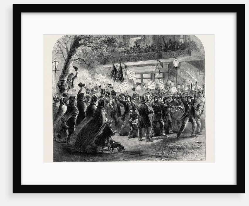 The Election of Mr. Horatio Seymour Governor of the State of New York: Democratic Procession Passing the New York Hotel 1862 by Anonymous