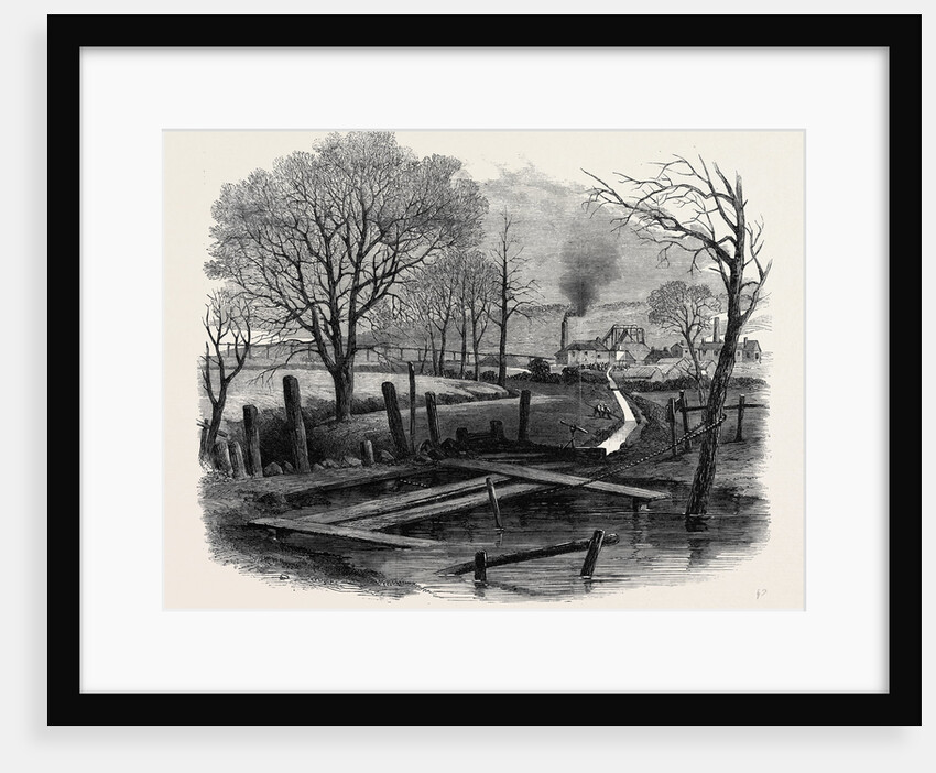 The Fatal Explosion at St. Edmund's Main Colliery Barnsley: Trench Cut to the Dearne and the Dove Canal for the Purpose of Flooding the Pit 1862 by Anonymous