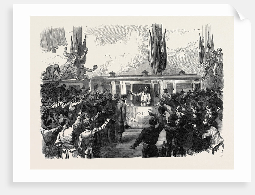The Austro-Prussian War: Arrival of Garibaldi at the Milan Railway Station 1866 Italy by Anonymous