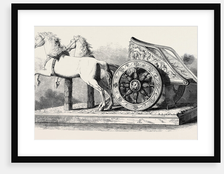 Roman Chariot and Horses 1866 by Anonymous
