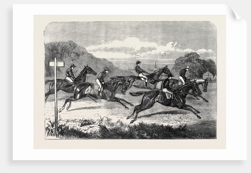 Salisbury Races: Start for the Wiltshire Stakes UK 1866 by Anonymous