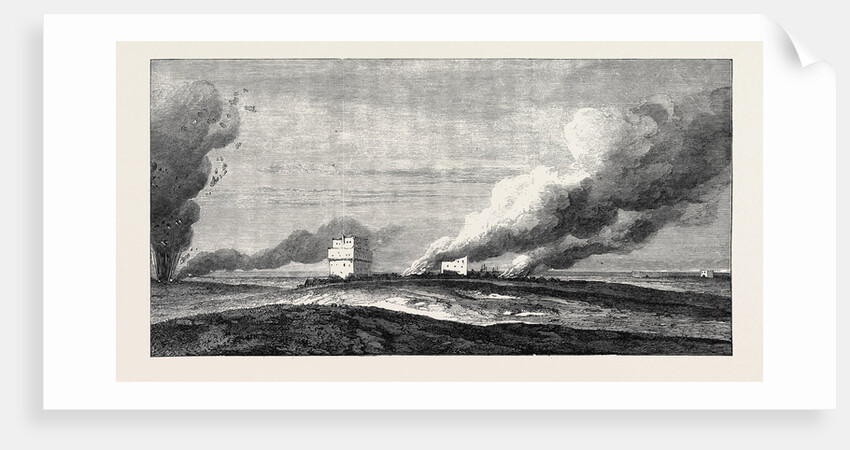Expedition of a British Force from Aden to Shugra: Conflagration of the Town of Shugra 1866 by Anonymous