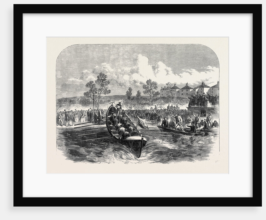 Launch of the Isis Lifeboat at Oxford UK 1866 by Anonymous