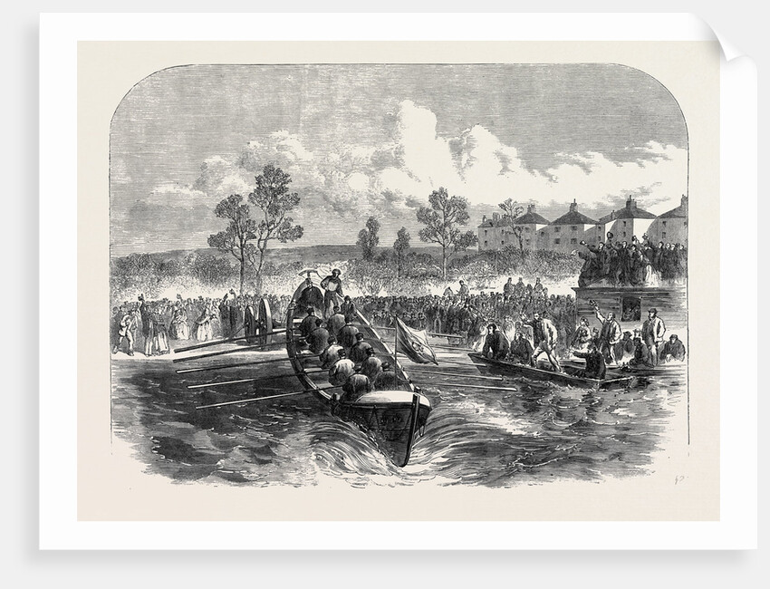 Launch of the Isis Lifeboat at Oxford UK 1866 by Anonymous