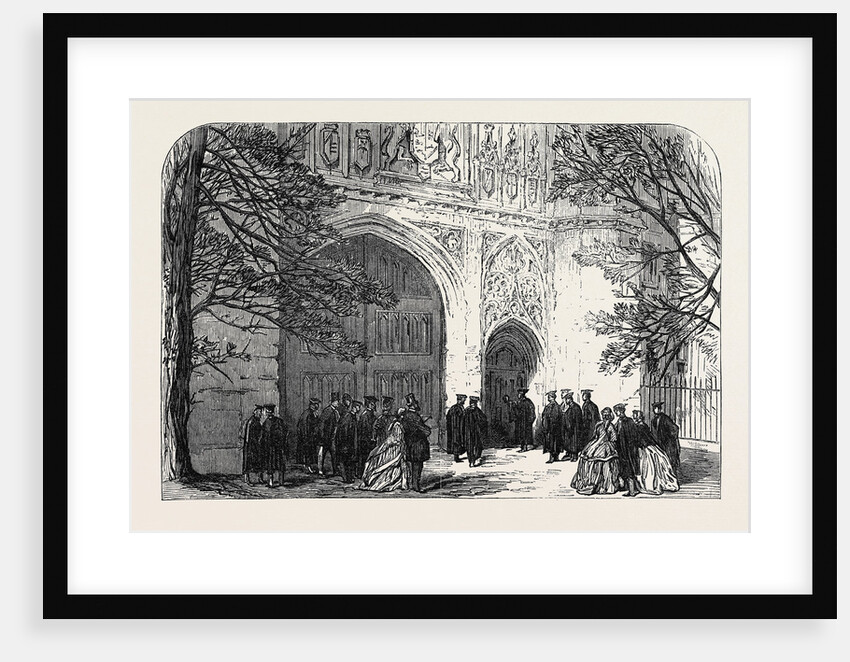 Installation of the New Master of Trinity College Cambridge: The Master Knocking for Admittance UK 1866 by Anonymous