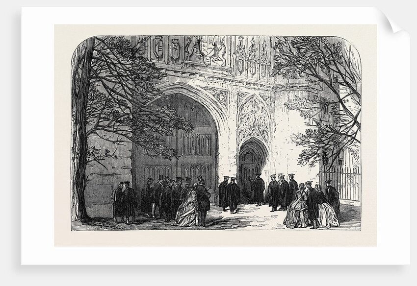 Installation of the New Master of Trinity College Cambridge: The Master Knocking for Admittance UK 1866 by Anonymous