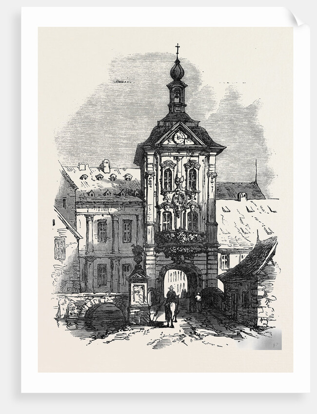 Bamberg the Rathhaus Germany 1866 by Anonymous