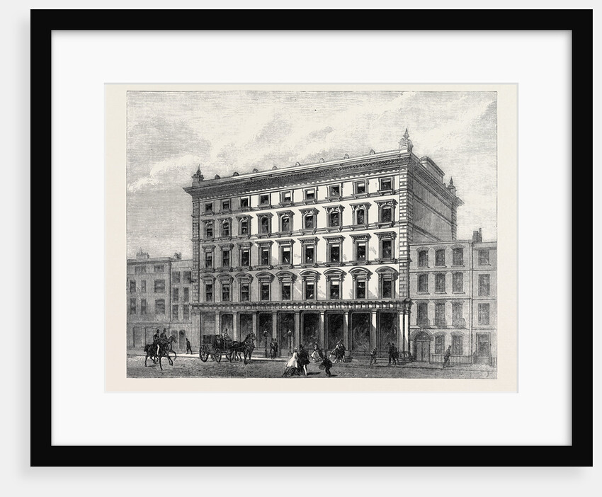 London Street Improvements: Lewis and Allenby's Silk Warehouse in Conduit Street UK 1866 by Anonymous