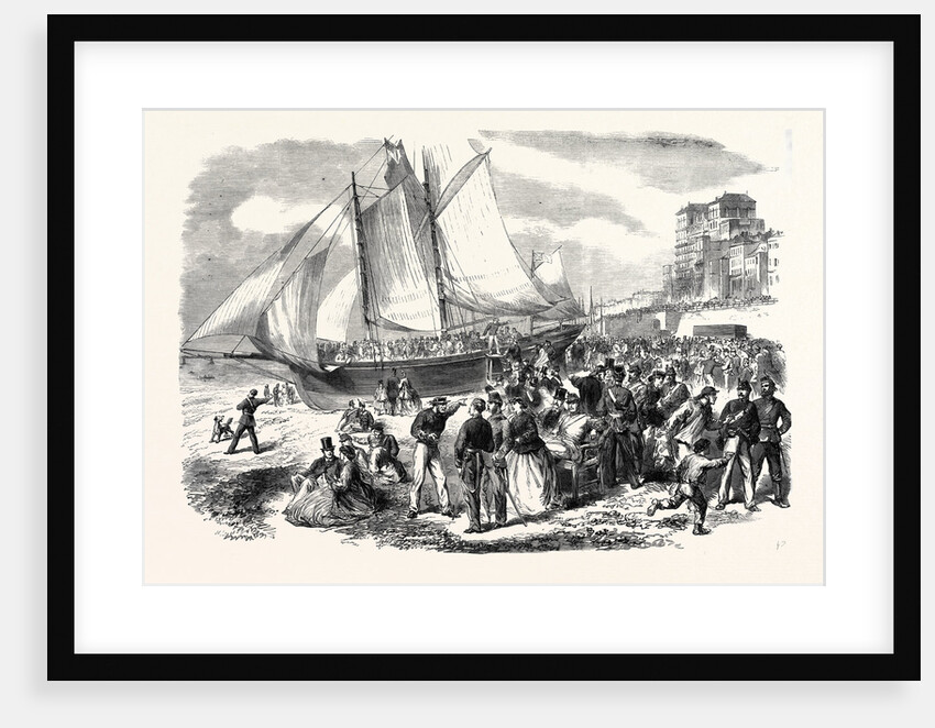 The Volunteers at Brighton: The Beach on Easter Sunday UK 1866 by Anonymous