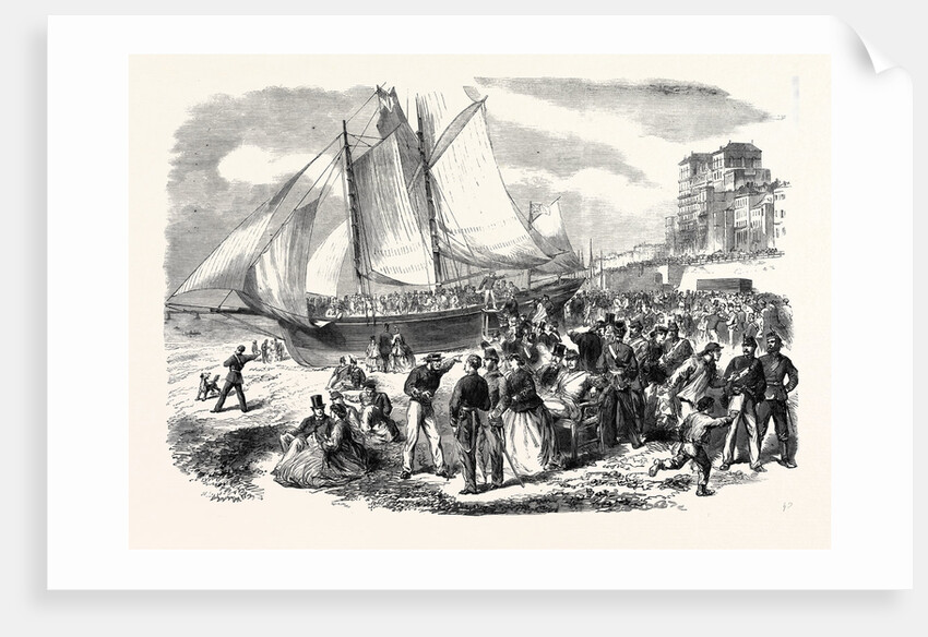 The Volunteers at Brighton: The Beach on Easter Sunday UK 1866 by Anonymous