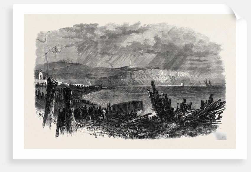 Wreck of a Swedish Brig at Sandown Isle of Wight UK 1866 by Anonymous