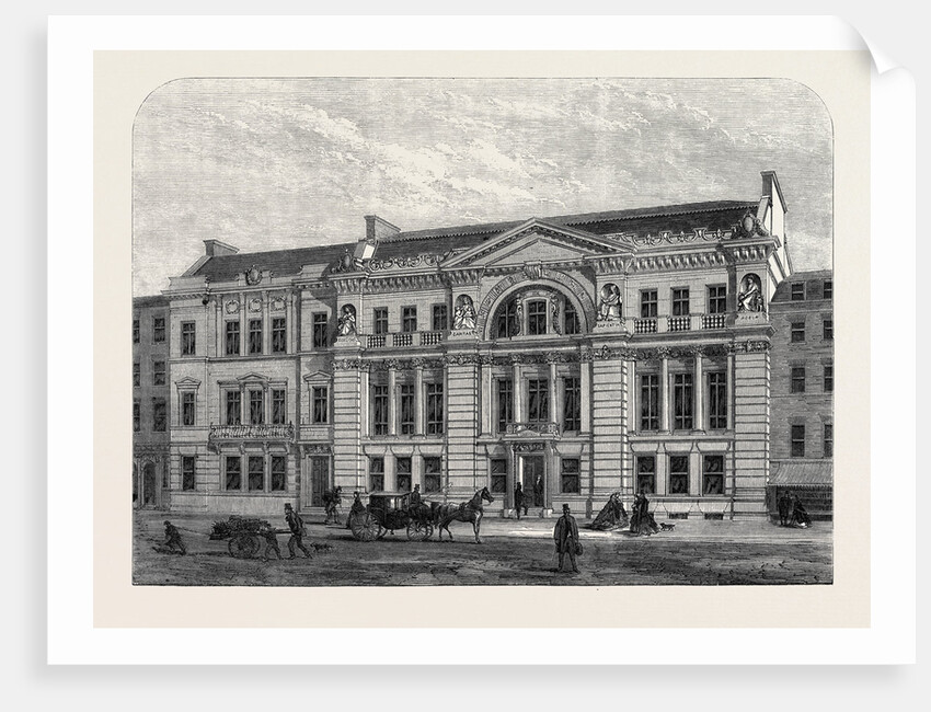 Front of the New Freemasons' Hall Great Queen Street Lincoln's Inn Fields 1866 by Anonymous