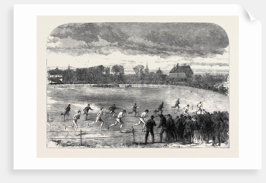 The Oxford and Cambridge Athletic Sports in the Christ Church Meadows Oxford: The Two Mile Race UK 1866 by Anonymous