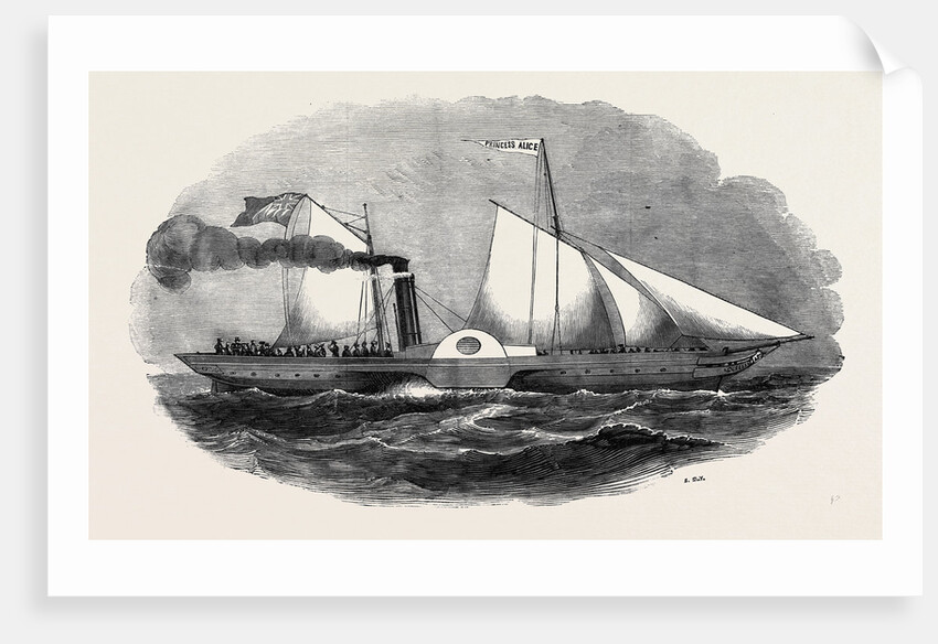 Departure of His Royal Highness Prince Albert for Germany, the Princess Alice Government Steamer. by Anonymous