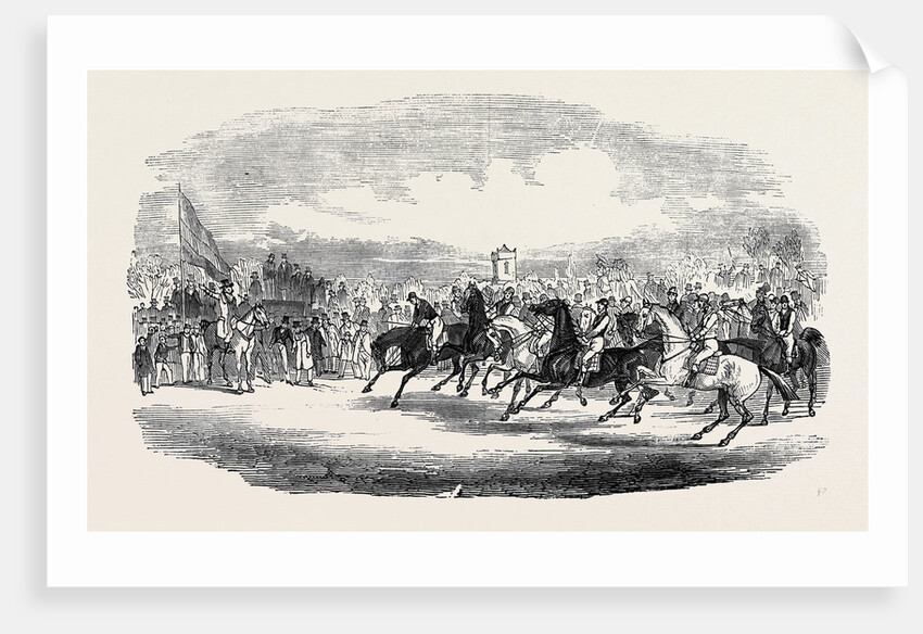 Northamtonshire Grand Military Steeple Chase, the Start by Anonymous