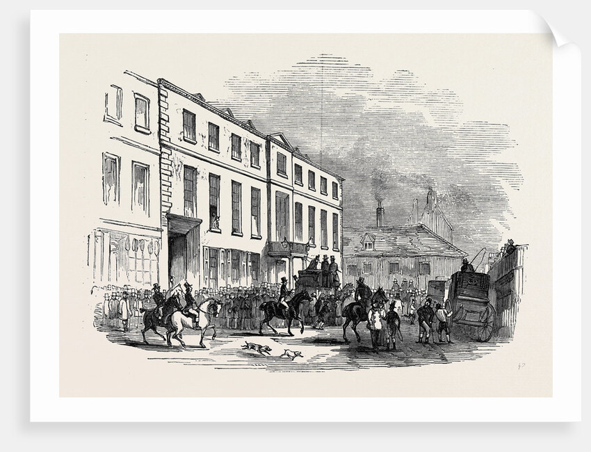 The George, Previous to the Race, Northamtonshire Grand Military Steeple Chase by Anonymous