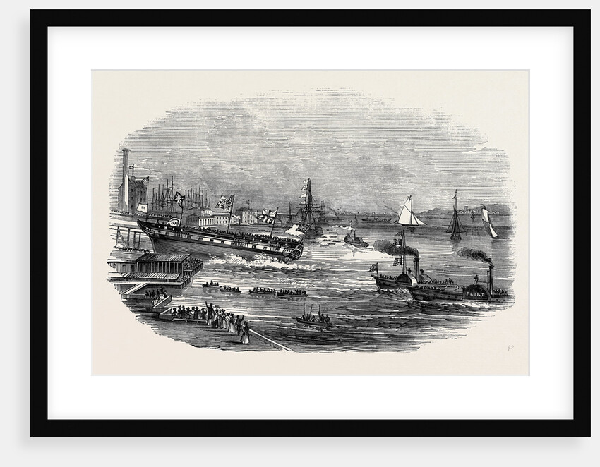 Launch of the Wellesley, at Blackwall by Anonymous