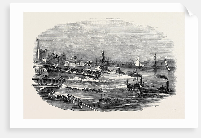 Launch of the Wellesley, at Blackwall by Anonymous