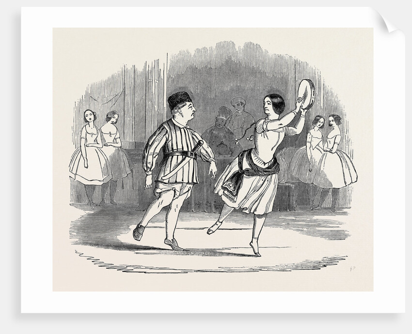 Mr. And Mrs. Keeley, in the Pas De Tambourine and Carving-Knife, at the Lyceum Theatre. by Anonymous