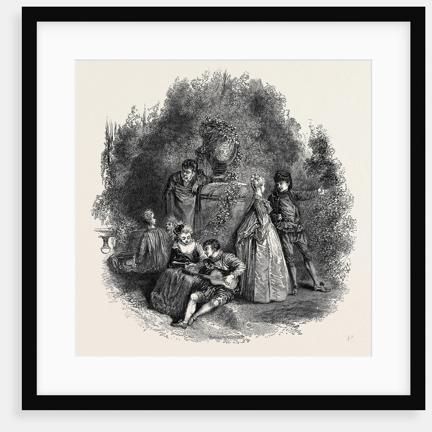 Scene from Watteau, in 1644. by Anonymous
