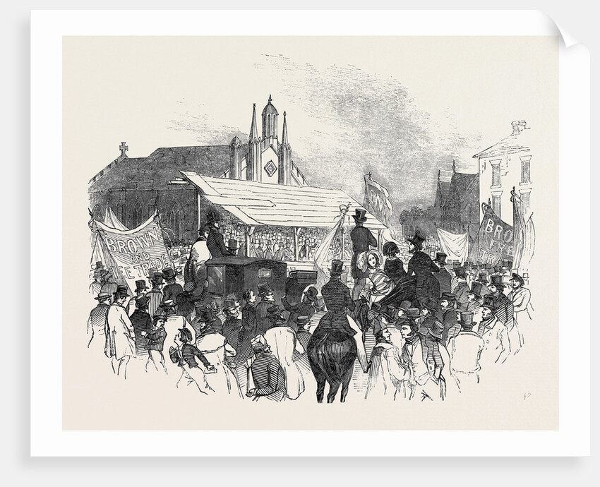 South Lancashire Election, the Hustings at Newton-in-the-Willows by Anonymous
