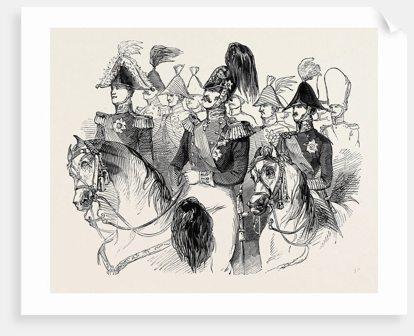 The Illustrious Visitors, and Staff, at the Grand Review, in Windsor Great Park. by Anonymous