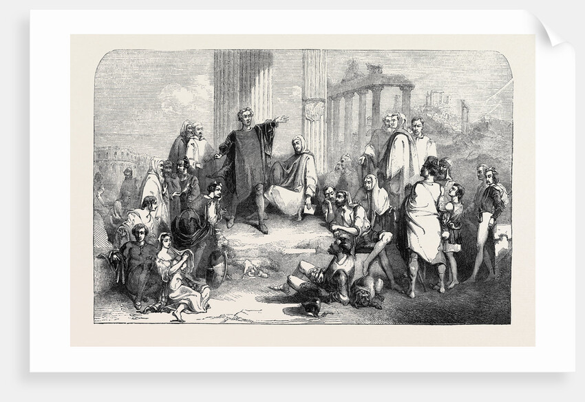 Rienzi in the Forum, from a Picture by Elmore, in the Royal Academy Exhibition by Anonymous