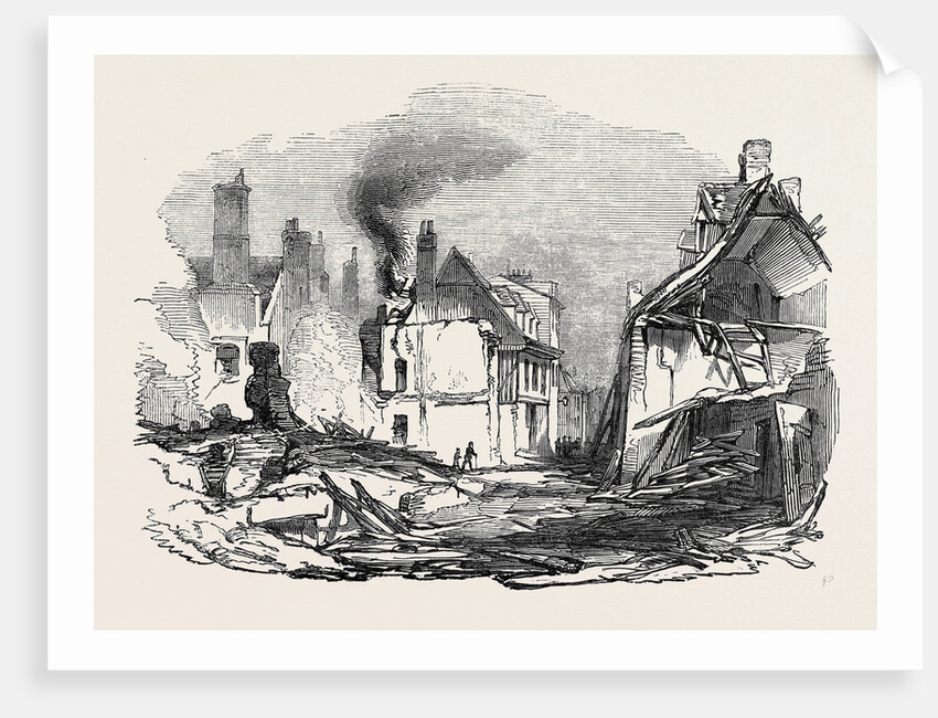 Ruins after the Fire, at Gravesend by Anonymous