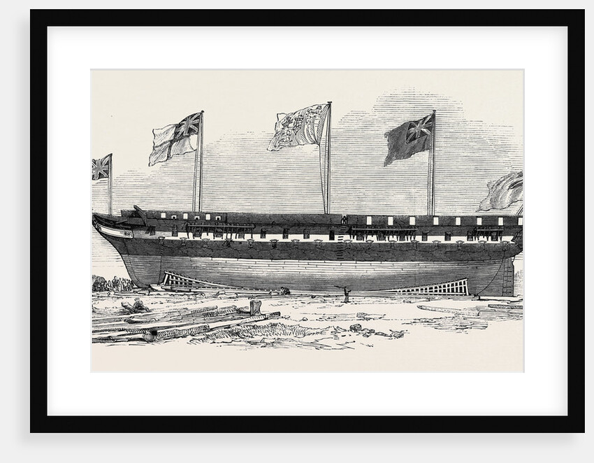 Launch of the Monarch, East Indiaman, at Blackwall by Anonymous