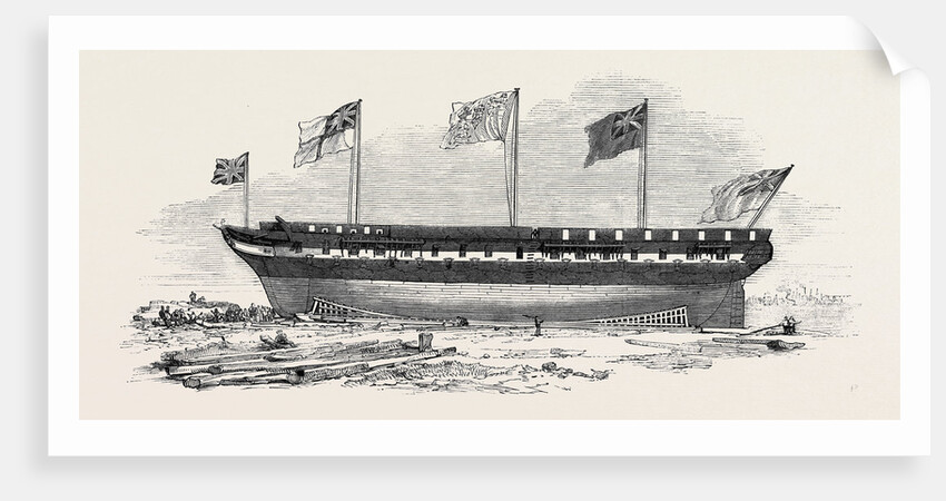 Launch of the Monarch, East Indiaman, at Blackwall by Anonymous