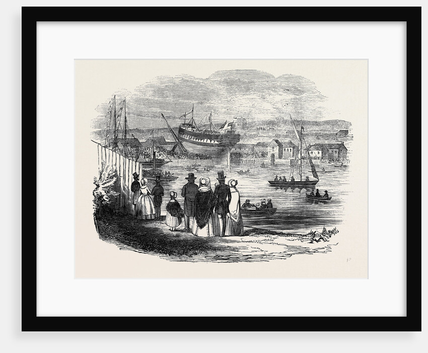 The Launch of the Tudor, East Indiaman, at Newcastle Upon Tyne by Anonymous