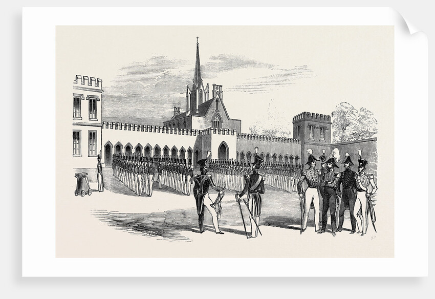 Parade of Cadets, in the Stone Court. by Anonymous