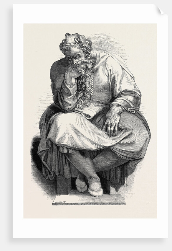 Specimen of Wood Engraving, the Prophet Jeremiah by Anonymous