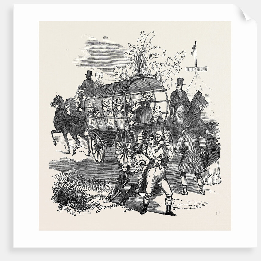 The Road.---Waggons, Etc., Goodwood Races 1844 by Anonymous