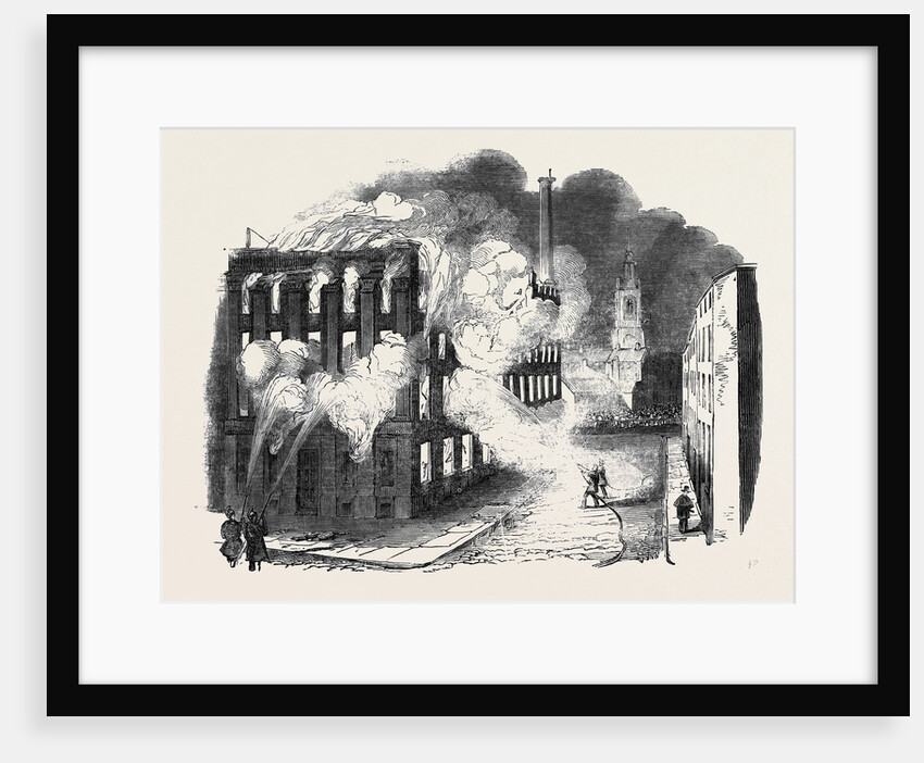 Burning of Irwell Buildings, Manchester by Anonymous