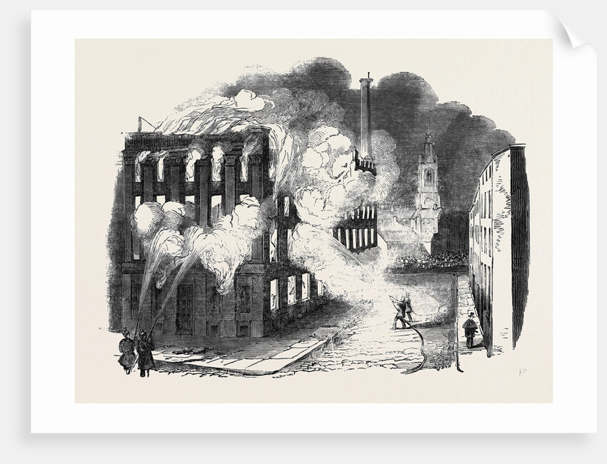 Burning of Irwell Buildings, Manchester by Anonymous