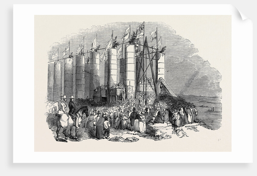 Ceremony of Laying the Foundation Stone of the Durham Monument, on Pensher Hill. by Anonymous